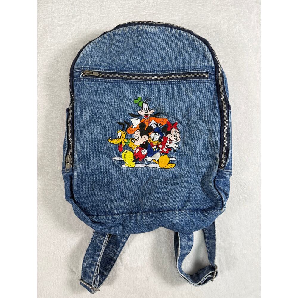 Vintage 90s Children's Disney Store Denim Backpack